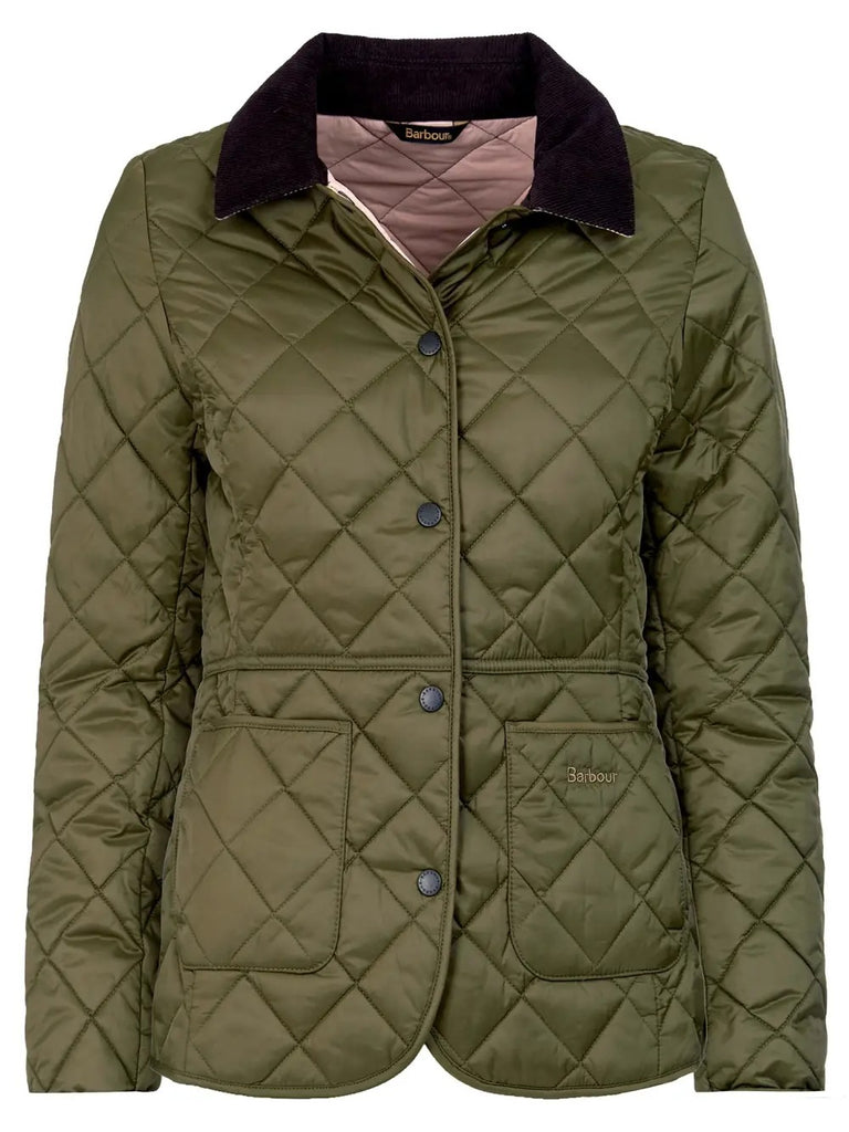 BARBOUR LQU1012OL51 OLIVE/PALE PINK
